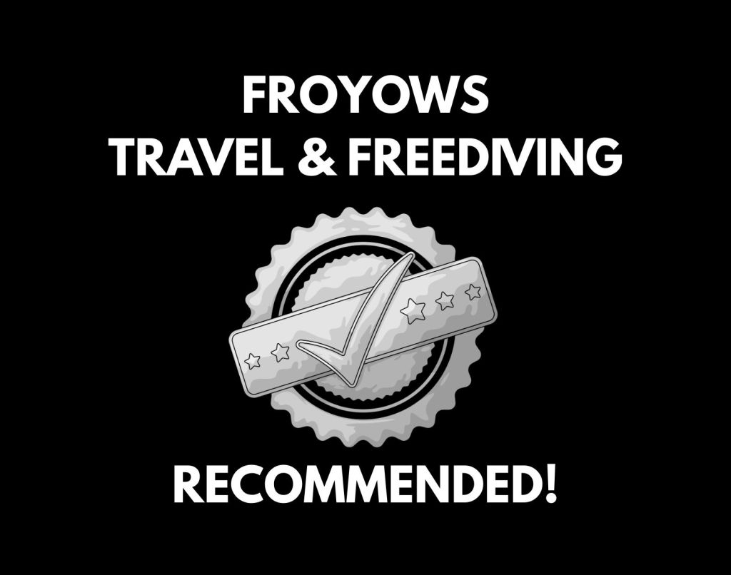 The trust badge of Froyows Travel & Freediving that means the coaches listed on this page are personally experienced and sourced